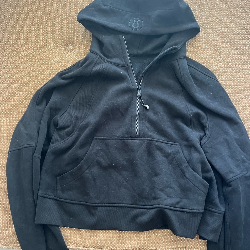 Lululemon Scuba Black Half-Zip Hoodie